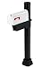 Liberty Hardware TFSSMPK-BL-R Traditional Design Full Square 56-Inch Mailbox Post, Black