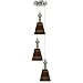Saratoga Stripe 3-in-1 Metal Cone Giclee Pendant