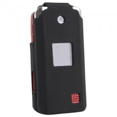 Pantech C610 Black Silicon sleeve cover without belt clip