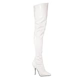 Pleaser Overknee Stiefel SEDUCE-3000 - Lack Wei� 40 EU Preisvergleich