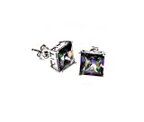 Rainbow Topaz Studs