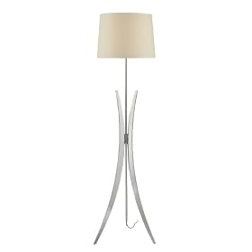 George Kovacs Chrome Contoured Base Floor Lamp