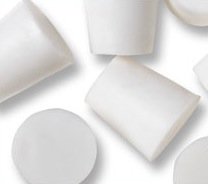 WIDGETCO #3 White Silicone Rubber Stoppers(QTY 1)