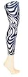 Violet Love Legwear - Footless Tight, Zebra Wild