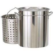 Bayou Classic 1124 24-Qt. Fryer- Steamer with Lid and Basket - Stainless by Deep Fryers