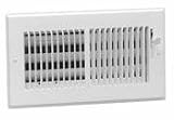 AMERICAN METAL PRODUCTS Steel White Wall Diffusers 1/3 Grille Bar, 14 X 4