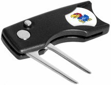 Kansas Jayhawks Spring Action Divot Tool With Golf Ball Marker Of 2)
