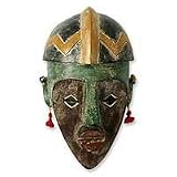 NOVICA Ghanaian wood mask, 'Soul Mate'