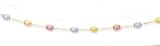 14K Tri-Color Gold Bracelet - 7.25