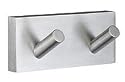 House Collection Double Towel Hook - Brushed Chrome