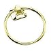 POLISHED BRASS TOWEL RING