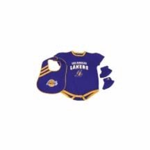 NBA Infant Los Angeles Lakers Girls Bib & Bootie Set - R228Tela (Regal Purple, 18 Months)