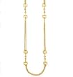 925 Silver with Yellow Gold Chain Link Necklace- 33"