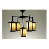 Buy Meyda Tiffany Custom Lighting 52391 Fulton 5-Light Semi-Flush, Craftsman Brown... by Meyda&node=228013