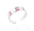 Sterling Silver Breast Cancer Awareness Pink Ribbon Toe Ring