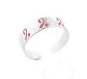 Sterling Silver Breast Cancer Awareness Pink Ribbon Toe Ring
