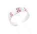 Jewelry : Sterling Silver Breast Cancer Awareness Pink Ribbon Toe Ring