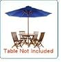 All Things Cedar TU90 Teak Umbrella, Green