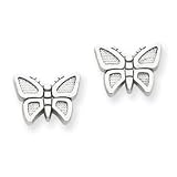 14k White Gold Butterfly Earrings