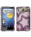 MyBat Twin Stars With Full Rhinestones Cover Case for HTC HD7