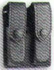 77 Magazine Holder, Double Basket Black, Hidden Snap - Size 210 by Safariland 77-210-4HS