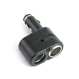 2 Outlet Multiple Cigarette Socket Adapter Splitter - Black