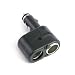 2 Outlet Multiple Cigarette Socket Adapter Splitter - Black