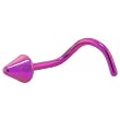 Grade 23 Titanium Pink CONE Nose Ring