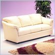 Kathy Ireland Home by Omnia Furniture Leather Salerno Three Seat Leather Sleeper Sofa (multiple finishes)