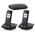 RTX Dualphone 3088 PSTN/Skype Dual Twin Dect Cordless Telephone - Black