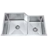 Kraus Kitchen Sink Square Vessel Sink KHU-123R3-32: 32.75