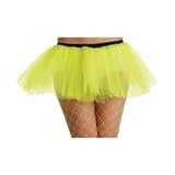 Fancy Dress Neon Tutu Kids Size S/M (Fits 6-9 Years) - Yellow