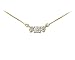 1.00CTW Diamond Three Stone Pendant Necklace 14K Yellow Gold