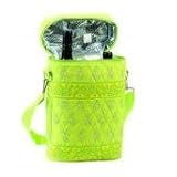 Picnic Gift Brandy Paisley Collection-brandy Collection-two Bottles Carrier in Lime Green - Picnic Gift 2115-LG