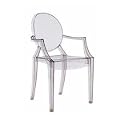 PRE-ORDER (15% OFF) Brand New 1 x Louis Style Ghost Chair With Armrest Transparent Clear by Lavin Lifestyle