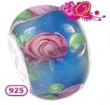 Quiges Beads Charms Murano Glass-Silver