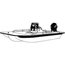 Carver Trailerable Boat Cover for Outboard Bay Style Center Console Fishing Boats by