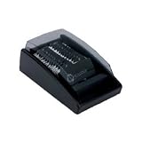 Rolodex Woodtones Vcard Covered Tray, Black (ROL1734236)
