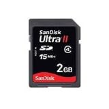 Sandisk 2GB Ultra II 15MB/sec Secure Digital SD Card Bulk Pack