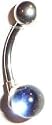 Body Accentz&trade; Belly Button Ring Navel Disco Ball Body Jewelry 14 Gauge