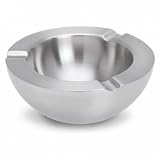 Double wall ashtray (stainless steel) (1.5H x 4.5W x 4.5D)
