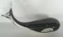 Fish Art Black Glass Whale Figurine