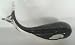 Fish Art Black Glass Whale Figurine