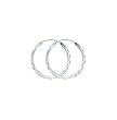 Sterling Silver Diamond Cut Hoop Earrings - 2 mm Gage
