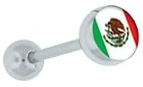 Mexican Flag Logo Tongue Barbell
