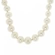 Yellow Gold Clasp Graduated White FW Pearl Necklace