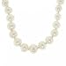 Jewelry : Yellow Gold Clasp Graduated White FW Pearl Necklace