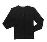 NEW Port Authority Signature - Ladies Fine-Gauge Crewneck Cardigan Sweater Black-XXL