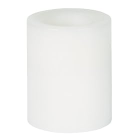 Candle Impressions CA25000WH 4-Inch Vanilla Scented Flameless Round Wax Candle, White by Candles