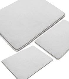 3PC Luxurious Rugs Set Combo-white frost